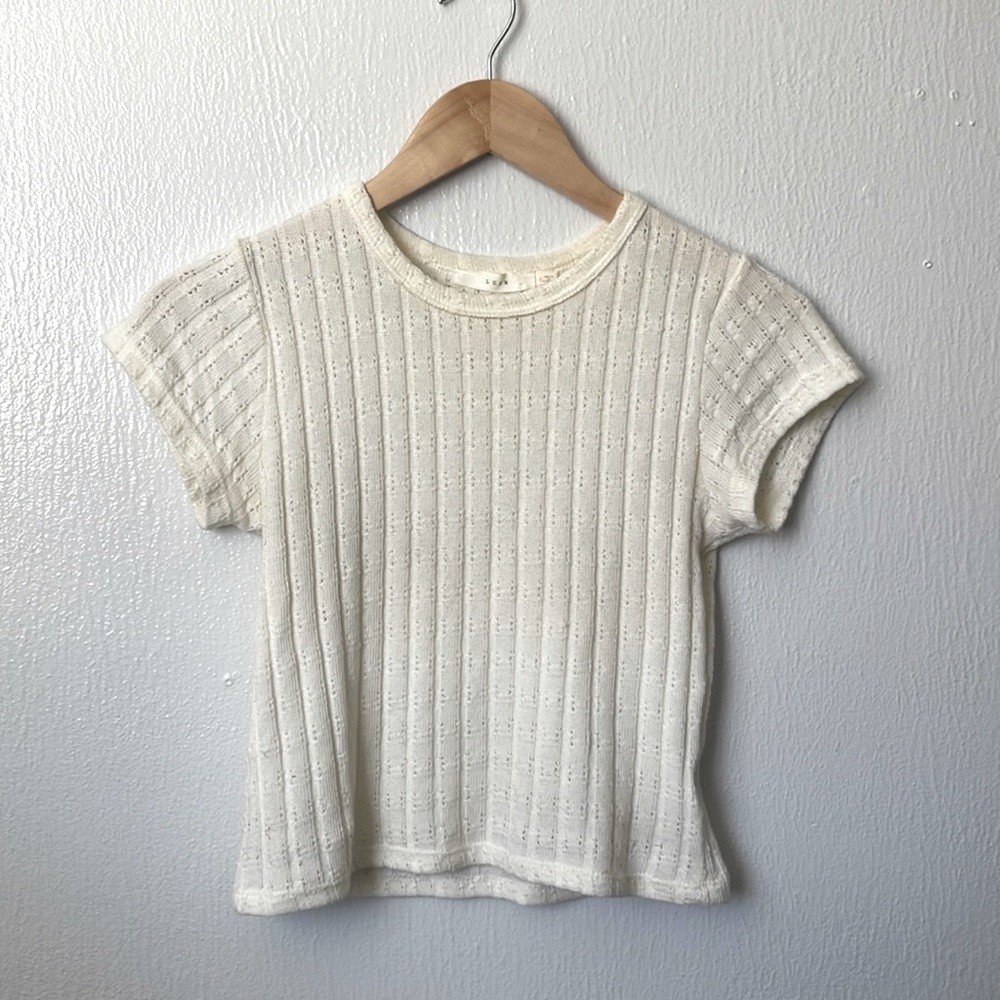 Cream Knit Top